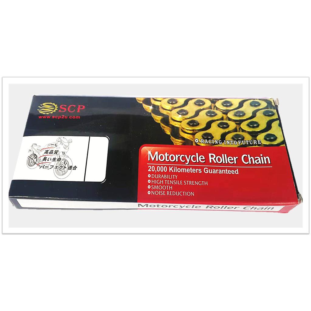 SCP Motorcycle Roller Chain Gold